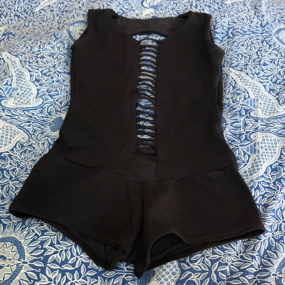 Mika KALI yoga bodysuit size Large BLACK